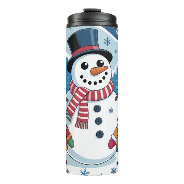 Winterfreunde im Wunderland Thermosbecher (Vorderseite)
