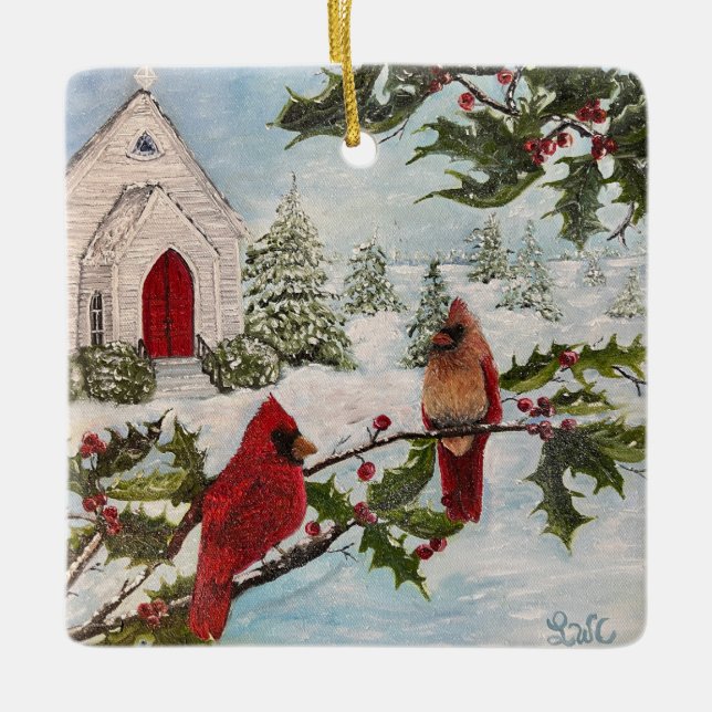 Winterfrieden Keramikornament (Vorderseite)