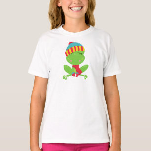 Winterfrosch, Niedlicher Frosch, Grüner Frosch, Hu T-Shirt