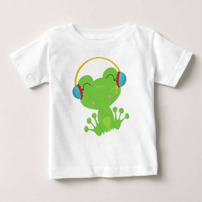 Winterfrosch, Niedlicher Frosch, Grüner Frosch, Oh Baby T-shirt (Vorderseite)