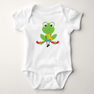 Winterfrosch, Niedlicher Frosch, Grüner Frosch, Sk Baby Strampler