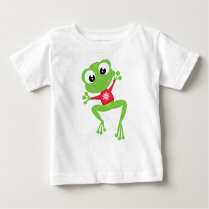 Winterfrosch, Niedlicher Frosch, Grüner Frosch, Sw Baby T-shirt