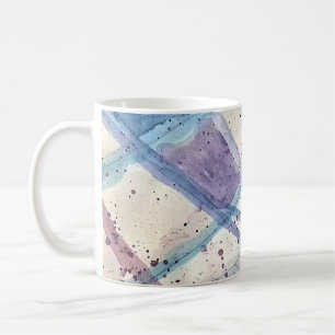 Winterfrost-Abstrakt-Wasserfarbe Klassischer Beche Kaffeetasse