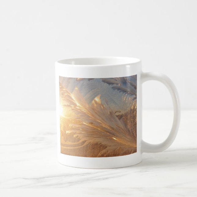 Winterfrost auf Glas Tasse (Rechts)