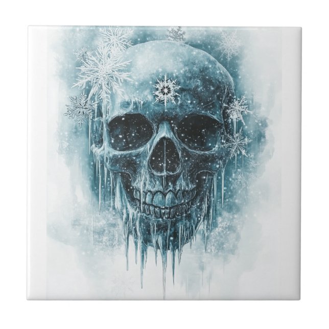 Winterfrost-Schädel Fliese (Vorderseite)