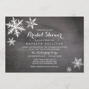 Winterfrostschneeflocken   BRAUTPARTY Einladung