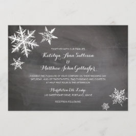 Winterfrostschneeflocken | Hochzeit Einladung