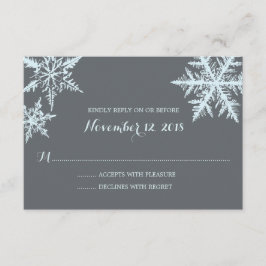Winterfrostschneeflocken | HochzeitsrSVP RSVP Karte