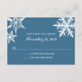 Winterfrostschneeflocken | HochzeitsrSVP RSVP Karte