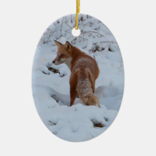 Winterfuchs Keramik Ornament