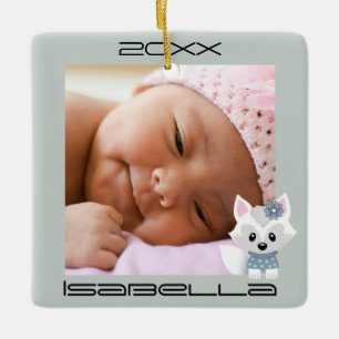 Winterfüchse Keramikornament