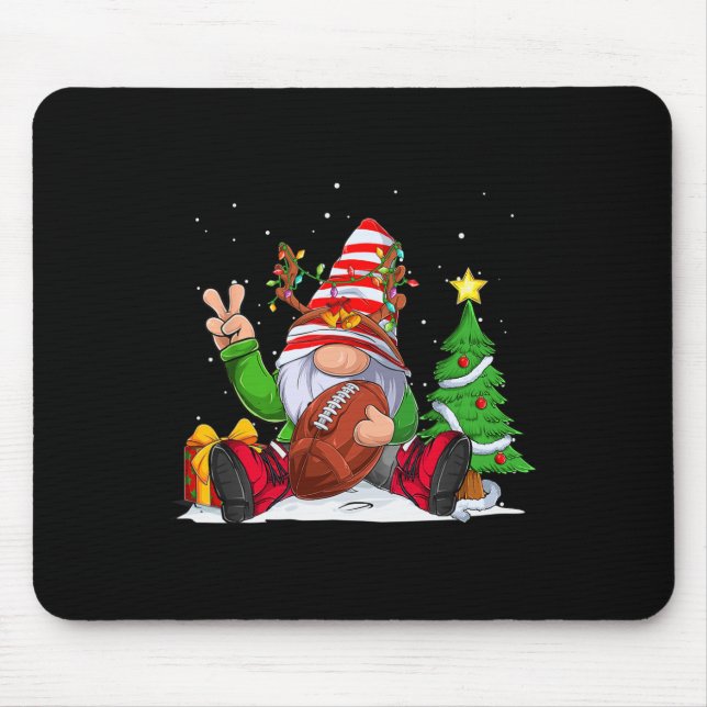 Winterfußball Weihnachten für Jungen Kinder Mousepad (Vorne)