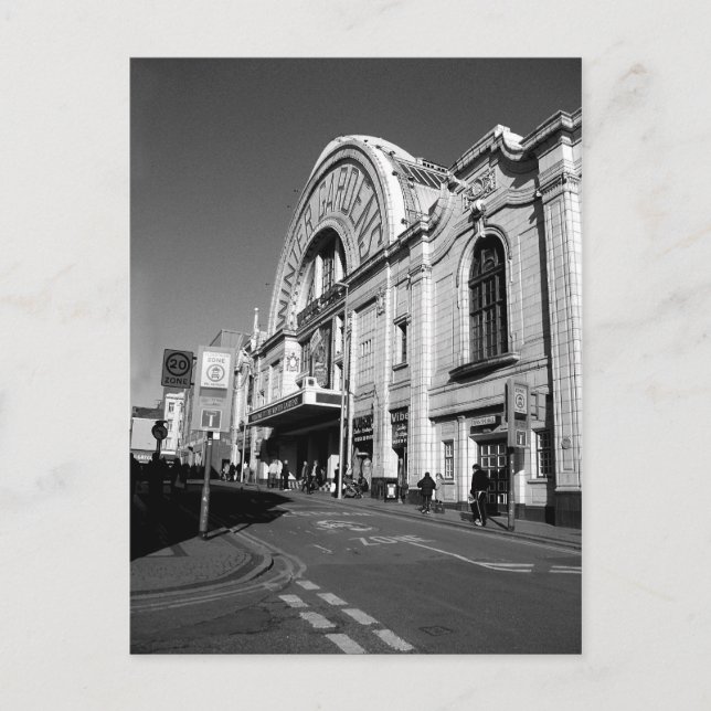 Wintergärten, B/W Postkarte (Vorderseite)