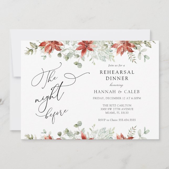 Wintergarten Das Abendessen vor der Probe Einladung (Vorderseite)