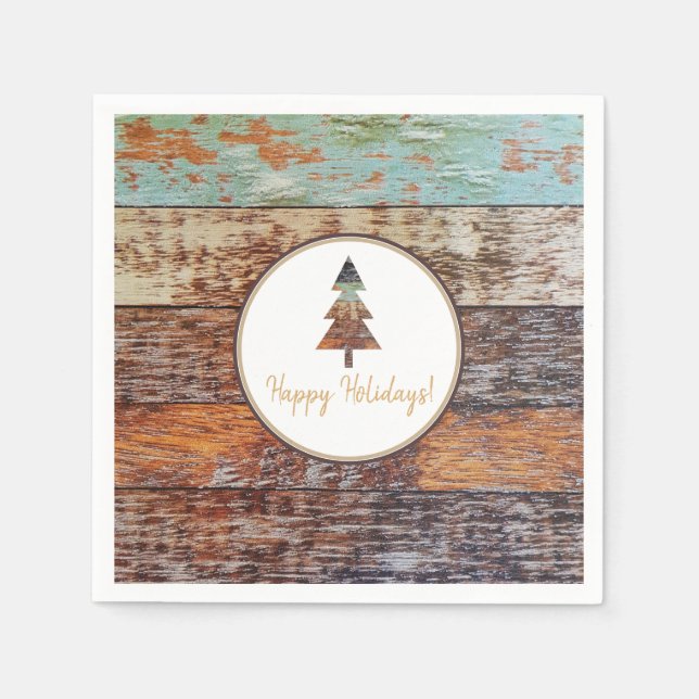 Wintergarten, glückliche Ferien Serviette (Vorderseite)