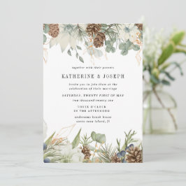 Wintergarten Golden Elegante Hochzeit Einladung