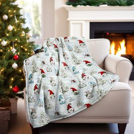 Wintergärten im Schnee Weihnachten Fleecedecke