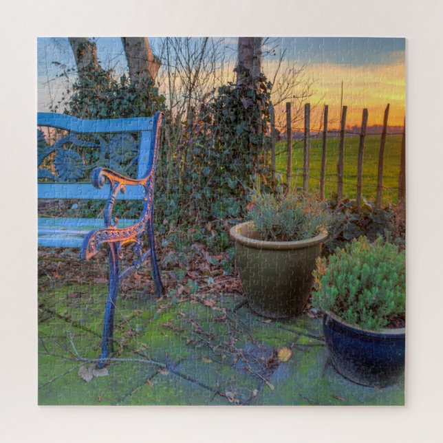 Wintergarten im Sonnenuntergang Puzzle (Vertikal)