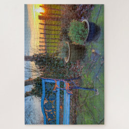 Wintergarten im Sonnenuntergang Puzzle