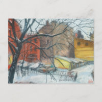 Wintergarten Landschaft Pastellfarben Malerei Kuns