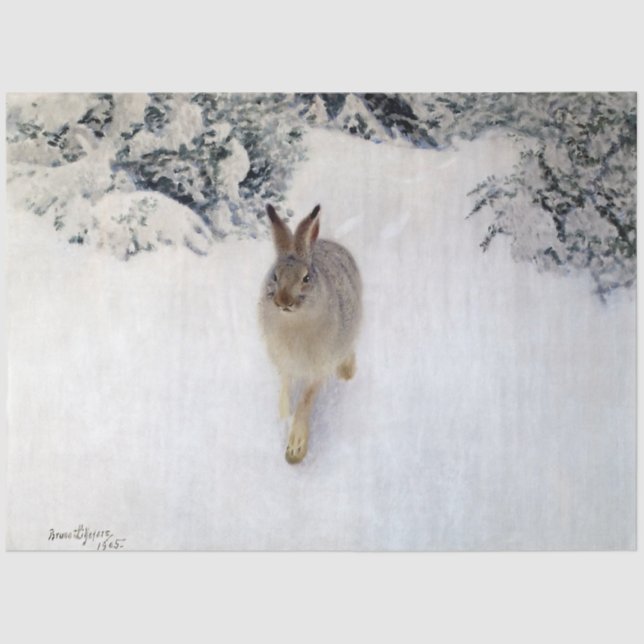 Wintergarten (Rabbit), Bruno Liljefors Seidenpapier (Vorderseite)