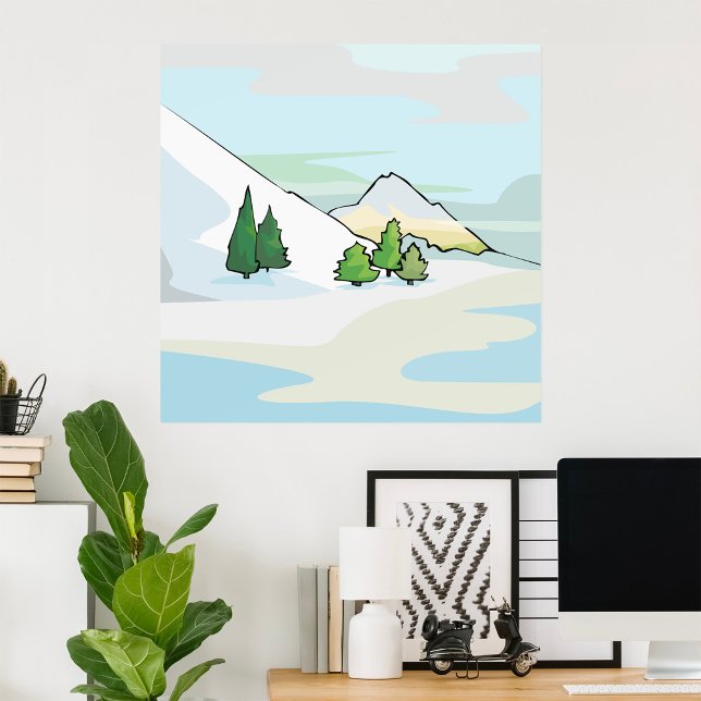 Wintergebirge Snowy Landschaft Poster (Von Creator hochgeladen)