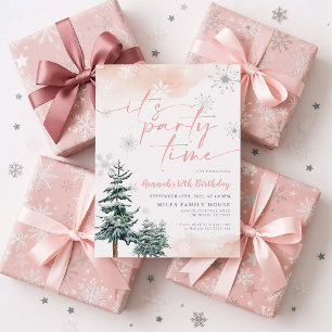 Wintergeburt Einladung, Party Zeit Einladung