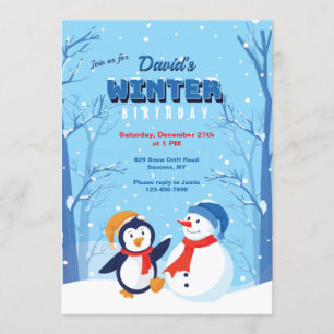 Wintergeburtstag Einladung