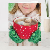 WINTERGEBURTSTAG NIEDLICH KLEINE MÄDCHEN MIT CUP-K