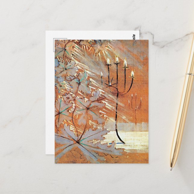 Wintergemälde (V) Postkarte (Vorderseite/Rückseite Beispiel)