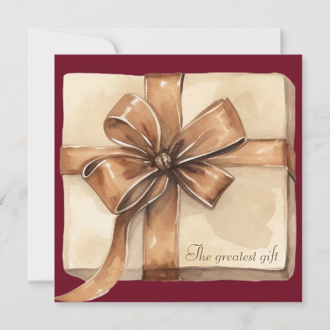 Wintergeschenk Foto Schwangerschaft Ankündigung (Vorderseite)