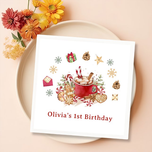 Wintergingerbrot Weihnachtskekse Geburtstag Serviette (Von Creator hochgeladen)