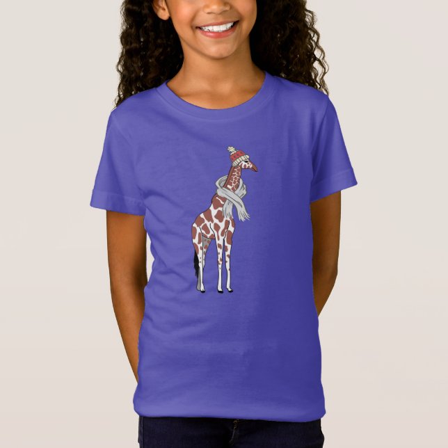 Wintergiraffe T - Shirt (Vorderseite)