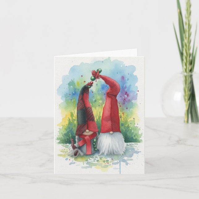 Wintergnome Dankeskarte (Vorderseite)