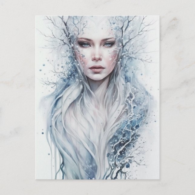 Wintergoddess Postcard Postkarte (Vorderseite)