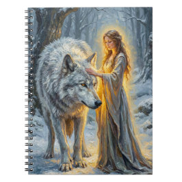 Wintergöttin & Weißer Wolf Notizblock