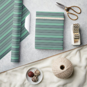 Wintergraue und graue Streifen auf Aquarellpapier Geschenkpapier