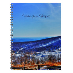 Wintergreen Virginia Mountain Ski Resort im Winter Notizblock