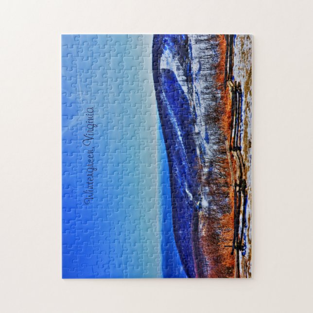 Wintergreen Virginia Mountain Ski Resort im Winter Puzzle (Vertikal)