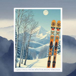 Wintergreen Virginia Skigebiet Postcard Postkarte
