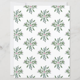Wintergrün- und Beeren-Scrapbookpapier