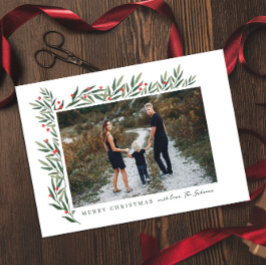 Wintergrün Weißes Foto Weihnachten