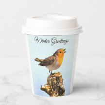 Wintergrüße. Robin singend
