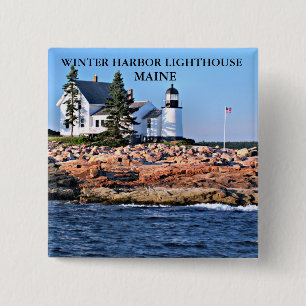 Winterhafen Leuchtturm, Maine Button