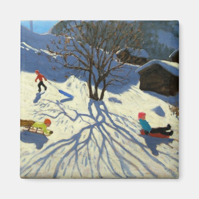 Winterhang Morzine Frankreich Magnet (Vorne)