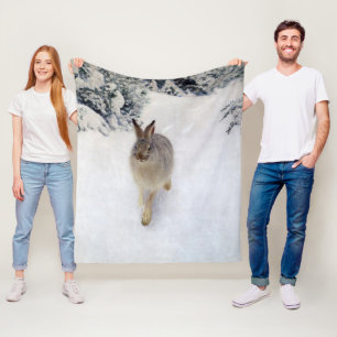 Winterhase (Kaninchen), Bruno Liljefors Fleecedecke