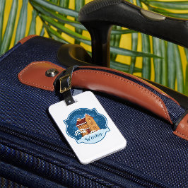 Winterhaus im Schnee Gepäckanhänger