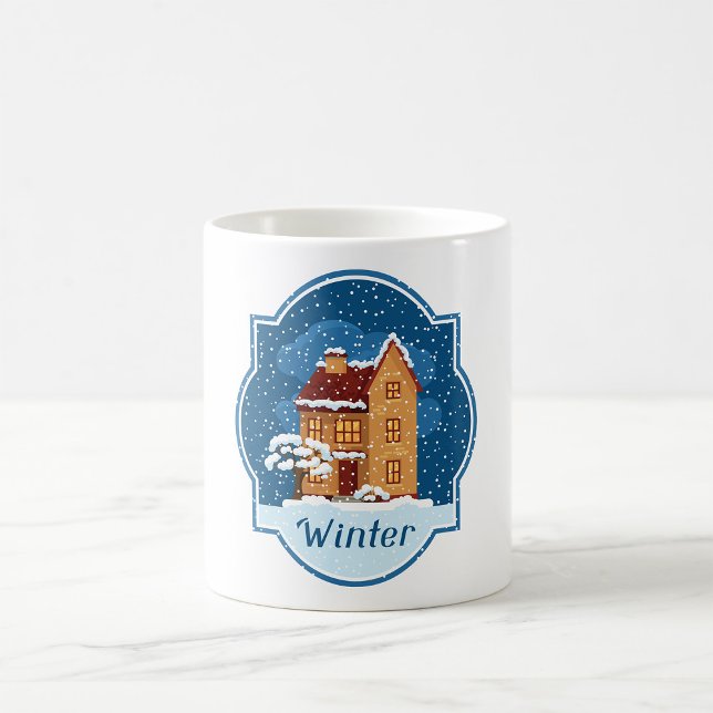 Winterhaus im Schnee Kaffeetasse (Von Creator hochgeladen)