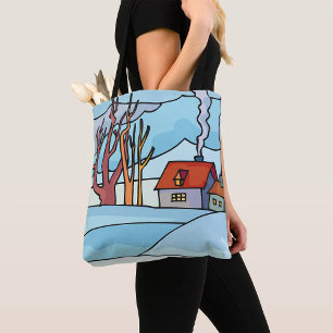 Winterhaus-Landschaft