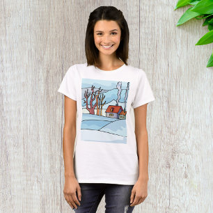 Winterhauslandschaft T-Shirt